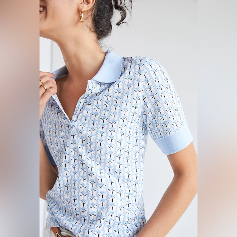 Maeve Anthropologie Springtime Polo Top